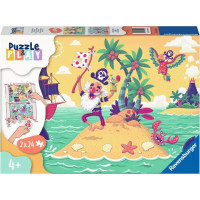 RAVENSBURGER Puzzle&Play: Pirátské dobrodružství 2x24 dílků