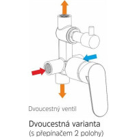 Sprchová podomítková baterie SONÁTA - 2 výstupy- chromová