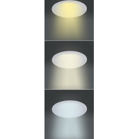 LED mini panel CCT, podhledový, 6W, 450lm, 3000K, 4000K, 6000K, kulatý