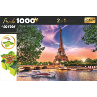 TREFL Puzzle s třídičem 2v1 Eiffelova věž, Paříž 1000 dílků