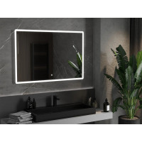 Obdélníkové zrcadlo MEXEN NAVIA 120x80 cm - s LED podsvícením a vyhříváním, 9803-120-080-611-00