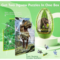 CUBICFUN Oboustranné puzzle ve vejci National Geographic: Tyrannosaurus Rex 63 dílků