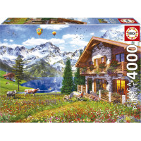 EDUCA Puzzle Chata v Alpách 4000 dílků