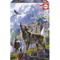 EDUCA Puzzle Vlci ve skalách 500 dílků
