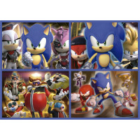 EDUCA Svítící puzzle Sonic Prime 4v1 (50,80,100,150 dílků)