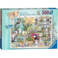 RAVENSBURGER Puzzle Crazy Cats: Tomovo květinářství 500 dílků