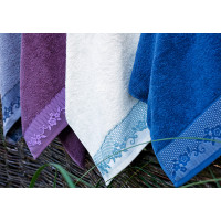 Bavlněný ručník GARDEN - 50x90 cm - 500g/m2 - fialový