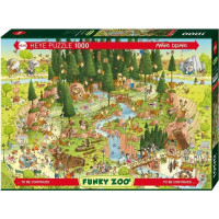 HEYE Puzzle Šílená ZOO: Expozice Černý les 1000 dílků