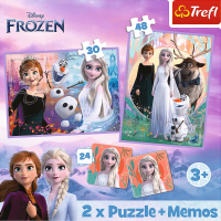TREFL Sada 3v1 Ledové království 2 (2x puzzle + pexeso)
