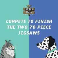 RIDLEY'S GAMES Puzzle Duel Domácí mazlíčci: Kočky vs psi 2x70 dílků