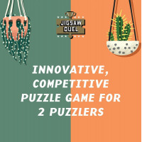 RIDLEY'S GAMES Puzzle Duel Pokojové rostliny: Kaktusy vs Tropické 2x70 dílků