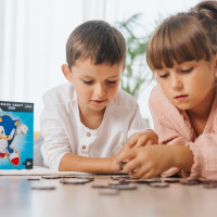 TREFL Wood Craft Junior puzzle Chytrý Ježek Sonic 50 dílků