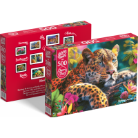 CHERRY PAZZI Puzzle Ležící leopard 500 dílků
