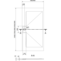 Sprchová SMC vanička MEXEN EGON 90x170 cm - černá, 4R709017