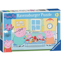 RAVENSBURGER Puzzle Prasátko Peppa: Family Time 35 dílků