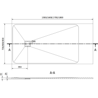 Sprchová SMC vanička MEXEN BERT 70x150 cm - bílá, 4K107015