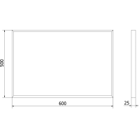 Obdélníkové zrcadlo MEXEN LOFT 60x40 cm - černý rám, 9852-060-040-000-70