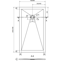 Sprchová vanička MEXEN STONE+ 80x140 cm - bílá - minerální kompozit, 44108014