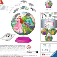 RAVENSBURGER 3D Puzzleball Disney princezny 73 dílků