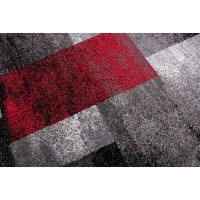 Kusový koberec JÁVA Composition - šedý/červený