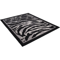 Kusový koberec TAPIS Tiger - šedý/černý