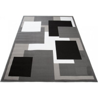 Kusový koberec TAPIS Squares - tmavě šedý