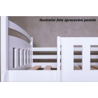 Dětská Montessori postel z masivu borovice BETTY - 200x90 cm - BÍLÁ