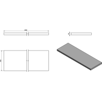 Sapho AVICE deska 150x50cm, dub Rover AV154