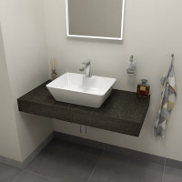 Sapho TAILOR rockstone deska 100x50 cm, provedení límce R TR100R