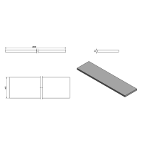 Sapho AVICE deska 200x50cm, old wood AV208