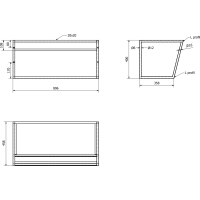 Sapho SKA konzole s policí 900x400x460mm, černá mat SKA103