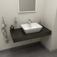 Sapho TAILOR rockstone deska 80x50 cm, provedení límce L TR080L