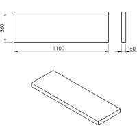 Sapho AVICE deska 110x36cm, dub Rover AV1164