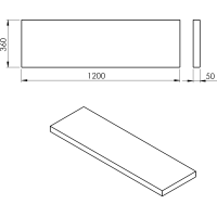 Sapho AVICE deska 120x36cm, old wood AV1268