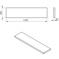 Sapho AVICE deska 150x36cm, old wood AV1568