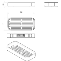 Gedy SMART police do sprchy, 241x30x111mm, černá mat 321814