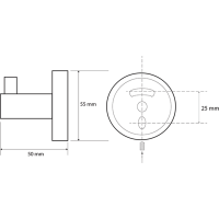 Sapho X-ROUND WHITE háček, bílá XR205W