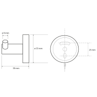 Sapho X-ROUND E dvojháček, chrom XR202