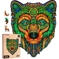 WOODLIKA Dřevěné puzzle Moudrý medvěd 160 dílků