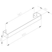 Sapho COLONNA držák ručníků 650x80 mm, nerez mat IRPA20