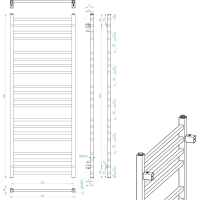 Sapho METRO otopné těleso 600x1510 mm, černá mat IR420TB