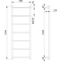 Sapho SHICK nástěnný držák ručníků 500x1344 mm, kulatý, chrom SH500