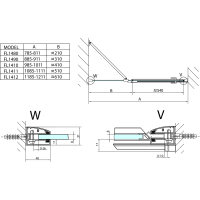 Polysan FORTIS LINE sprchové dveře do niky 1100mm, čiré sklo, levé FL1411L