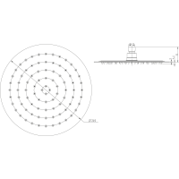 Sapho SLIM hlavová sprcha, průměr 250mm, nerez lesk MS574