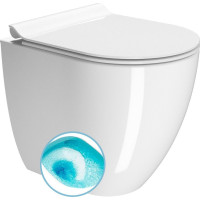 GSI PURA WC mísa stojící, Swirlflush, 36x50cm, spodní/zadní odpad, bílá ExtraGlaze 880411