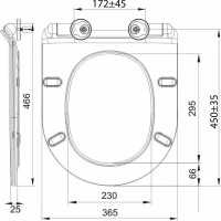 Sapho WC sedátko, SLIM, Soft Close, bílá PCS081