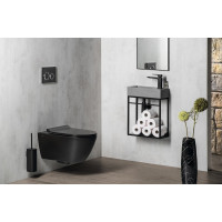 GSI PURA závěsná WC mísa, Swirlflush, 36x55cm, černá dual-mat 881526