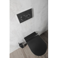 GSI PURA závěsná WC mísa, Swirlflush, 36x55cm, černá dual-mat 881526