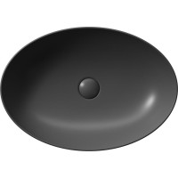 GSI PURA keramické umyvadlo na desku 60x42cm, černá mat 884226
