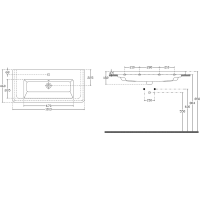 Sapho CITY keramické umyvadlo hranaté 100x45cm, bílá KE100